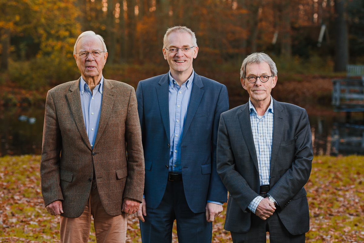 groepsfoto met van links naar rechts Loek Vredevoogd, Jan-Paul Leerentveld en Willem Te Beest